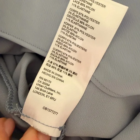 Urban Outfitters Light Blue Lace-Trim Dress - Size S - Picture 11 of 11